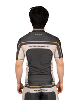 Scramble Duotone Rash Guard Black in black, stone and orange, view 4 of 5