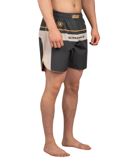 Scramble Duotone Grappling Shorts Black in black, stone and orange, view 2 of 6
