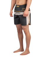 Scramble Duotone Grappling Shorts Black in black, stone and orange, view 3 of 6
