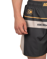 Scramble Duotone Grappling Shorts Black in black, stone and orange, view 5 of 6