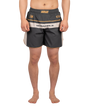 Scramble Duotone Grappling Shorts Black in black, stone and orange, front view