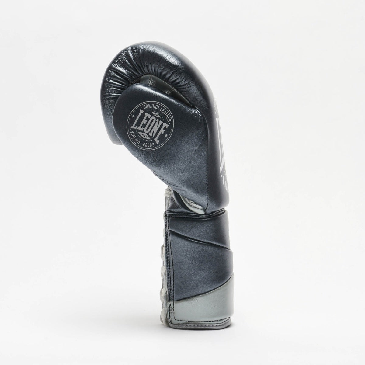 Leone Authentic 2レースアップボクシンググローブダークグレー