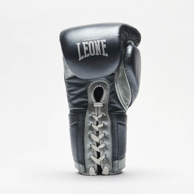 Leone Authentic 2 Lace-Up Boxing Gloves Dark Grey