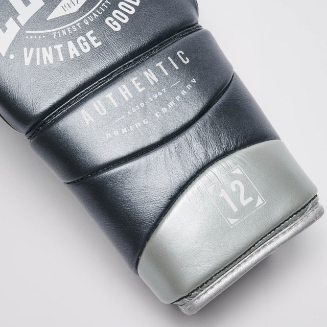Leone Authentic 2 Lace-Up Boxing Gloves Dark Grey