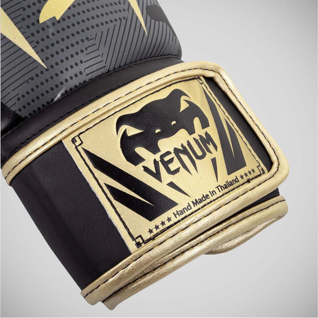 Venum Elite Boxing Gloves Dark Camo/Gold