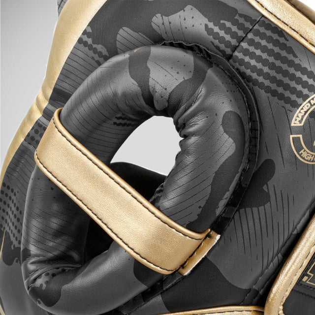 Venum Elite Head Guard Dark Camo/Gold