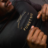 Fumetsu Dragon Slayer Short Sleeve Rash Guard Black/Gold