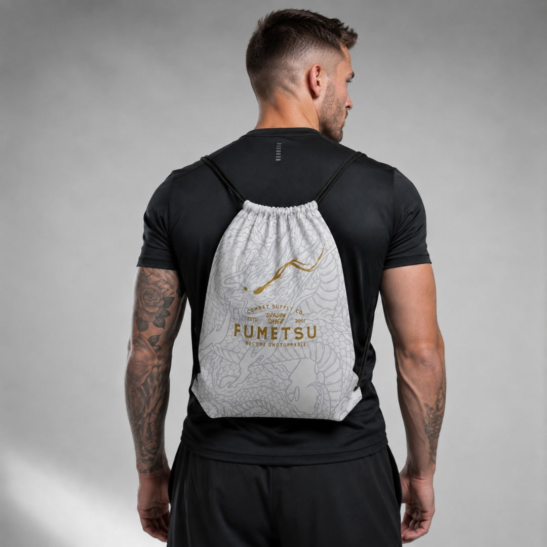 Fumetsu Dragon Slayer Drawstring Bag White