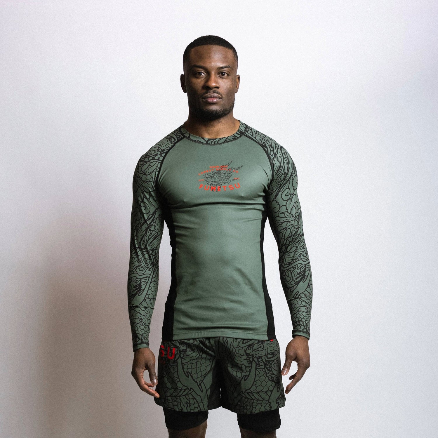 Fumetsu Dragon Slayer Long Sleeve Rash Guard Khaki/Orange from ...