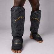 Fumetsu Dragon Slayer Shin Guards Black/Gold Lifestyle 1