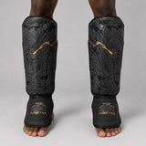 Fumetsu Dragon Slayer Shin Guards Black/Gold Lifestyle 2