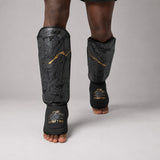 Fumetsu Dragon Slayer Shin Guards Black/Gold Lifestyle 3