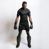 Fumetsu Dragon Slayer Shin Guards Black/Gold Lifestyle 4