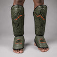 Fumetsu Dragon Slayer Shin Guards Khaki/Orange Lifestyle 1