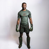 Fumetsu Dragon Slayer Shin Guards Khaki/Orange Lifestyle 5