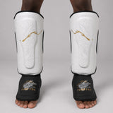 Fumetsu Dragon Slayer Shin Guards White/Black/Gold Lifestyle 1