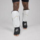Fumetsu Dragon Slayer Shin Guards White/Black/Gold Lifestyle 2
