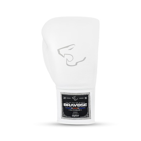 Bravose Elite Pro 2.0 Lace-Up Boxing Gloves White & Grey