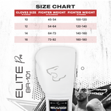 Bravose Elite Pro 2.0 Velcro Boxing Gloves White & Grey