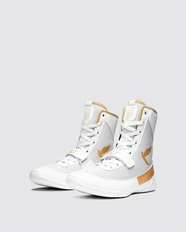 Fly Kids Storm 2 Boxing Boots White/Gold
