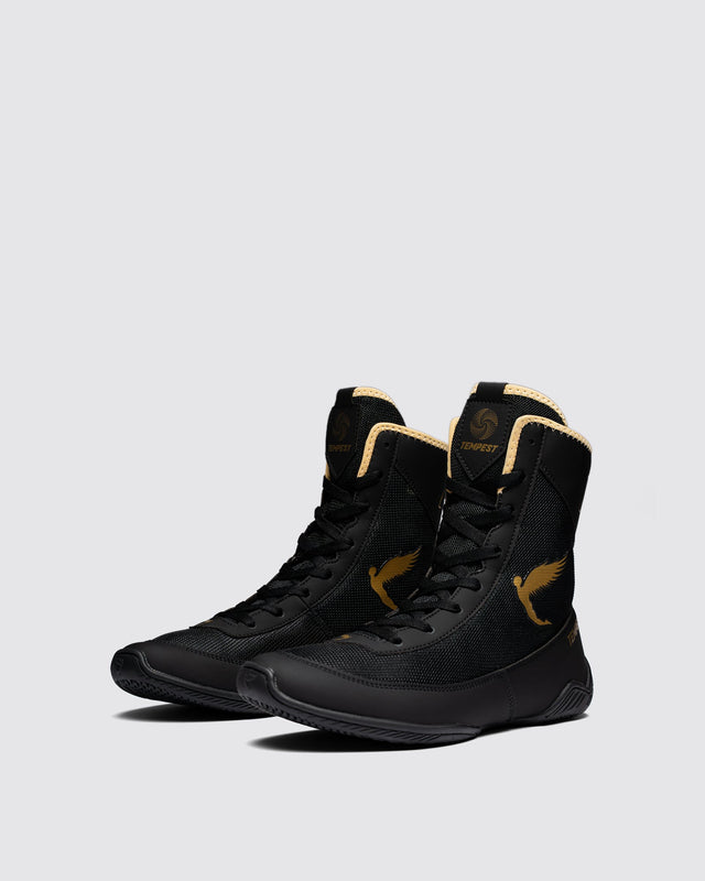 Fly Kids Tempest Boxing Boots Black/Gold