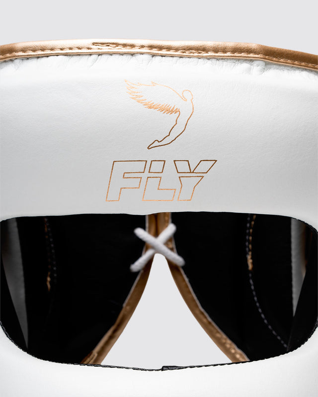 Fly Superbar X Headguard White/Grey/Gold