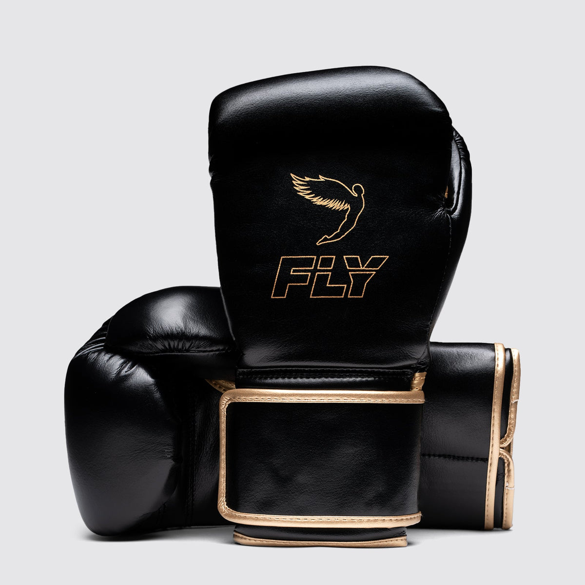 Fly Superloop Pro X 2 Boxing Gloves Black/Gold from Made4Fighters