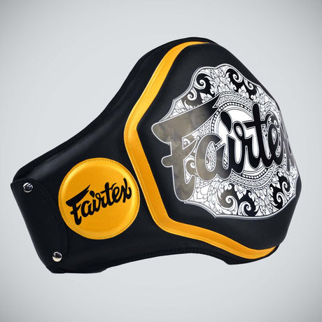 Fairtex BPV3 Microfiber Belly Pad Black/Black/Gold