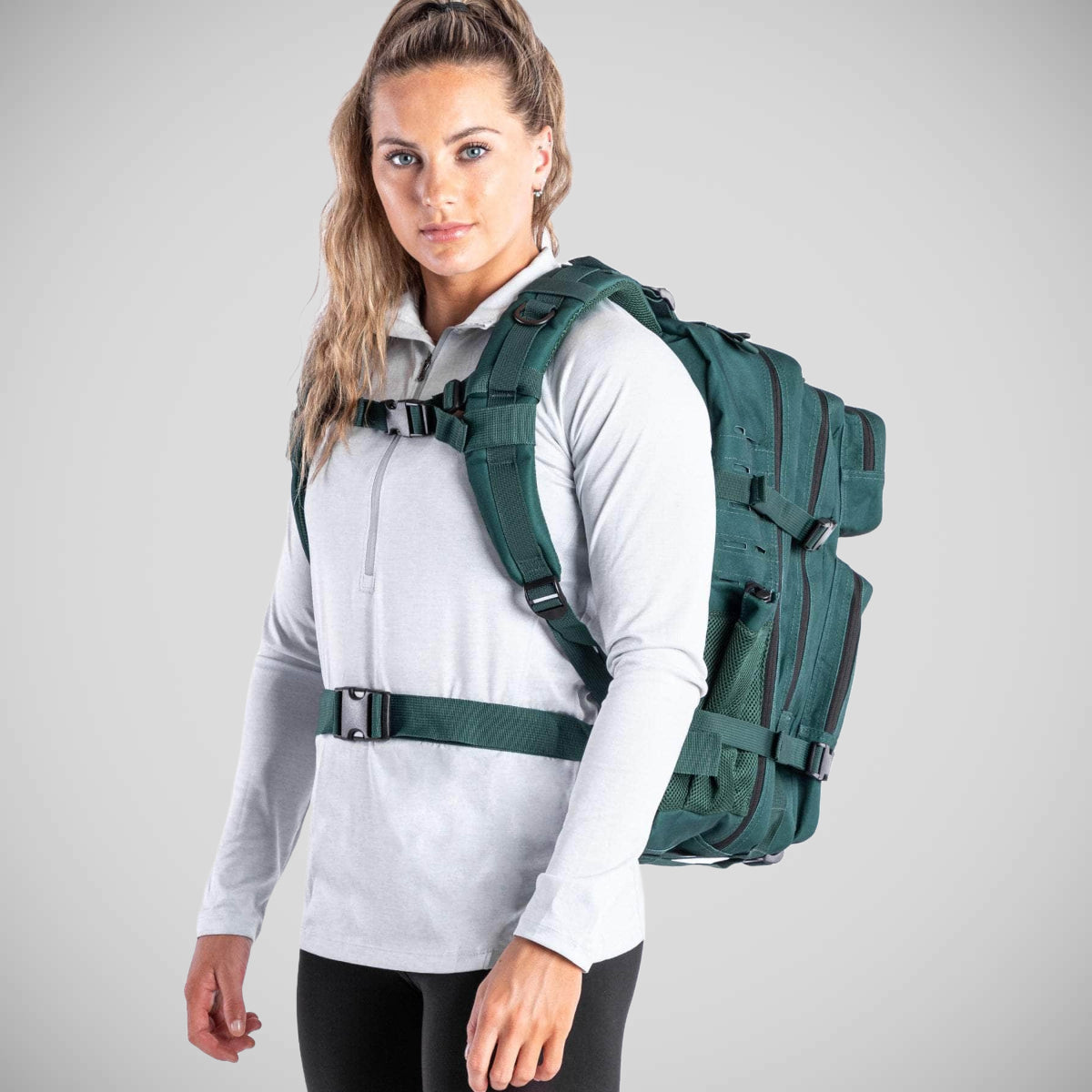 Construido para atletas, mochila de gimnasia grande bosque verde