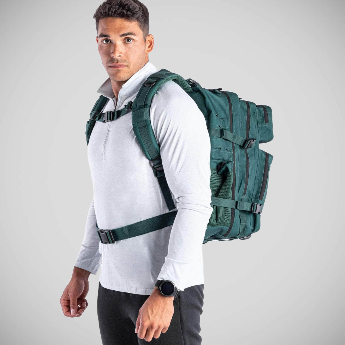 Construido para atletas, mochila de gimnasia grande bosque verde