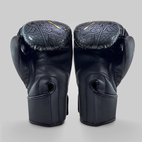 Fumetsu Dragon Slayer Boxing Gloves Black/Gold - back view
