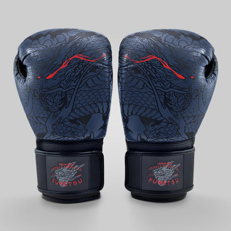 Fumetsu Dragon Slayer Boxing Gloves Blue/Black/Red - front view
