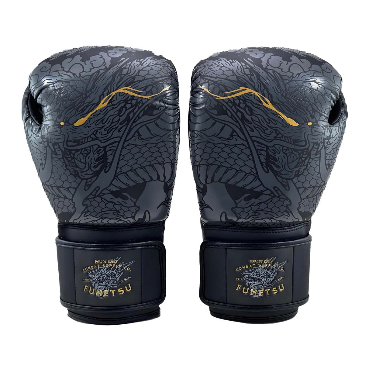 Fumetsu Dragon Tötungsboxhandschuhe Schwarz/Gold