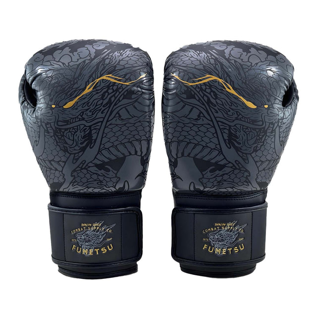Fumetsu Dragon Slayer Boxing Gloves Black/Gold - side detail