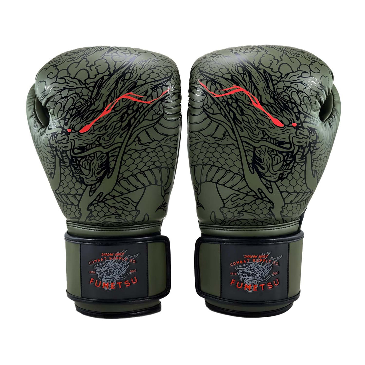 Boxing Slayer Fumetsu Dragon Slayer Boxing Gloves Khaki/Orange from Made4Fighters