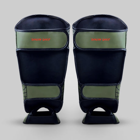 Fumetsu Dragon Slayer Shin Guards Khaki/Orange