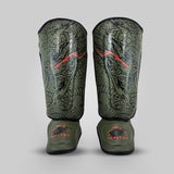 Fumetsu Dragon Slayer Shin Guards Khaki/Orange