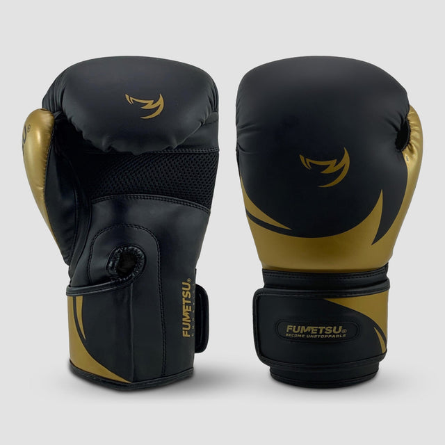 Fumetsu Ghost S3 Boxing Gloves Black/Gold - back view