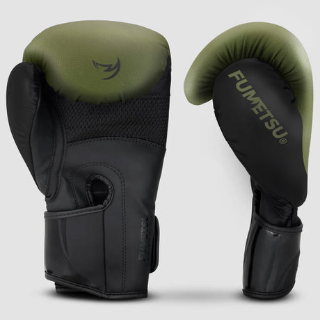 Fumetsu Ghost S3 Boxing Gloves Khaki/Black - back view