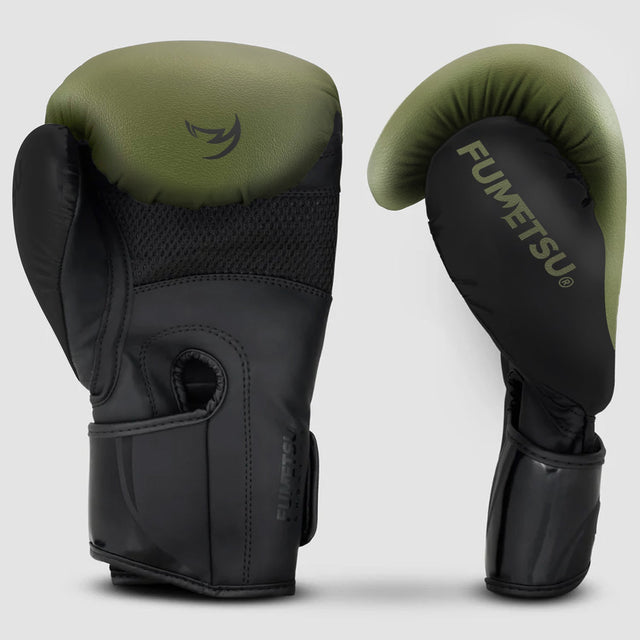 Fumetsu Ghost S3 Boxing Gloves Khaki/Black - back view