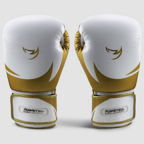 Fumetsu Ghost S3 Boxing Gloves White/Gold - front view