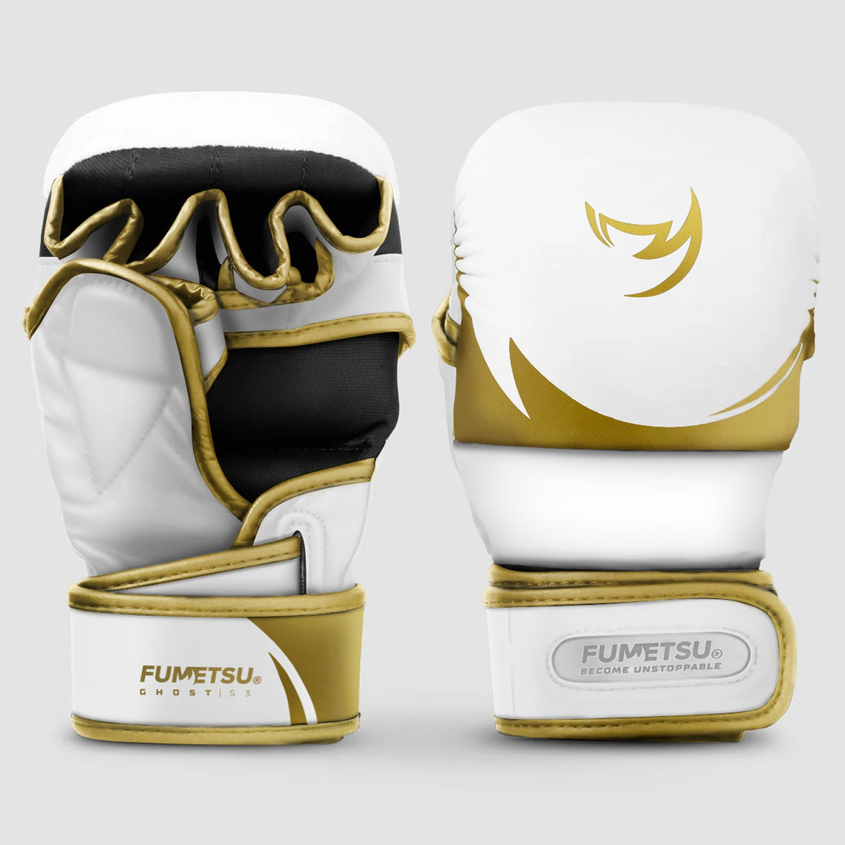 Fumetsu Ghost S3 MMA Sparring Handschuhe Weiß/Gold