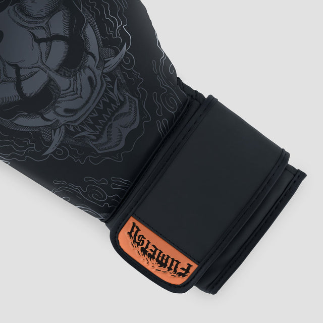Fumetsu Oni Boxing Gloves Black/Grey/Bronze - side detail