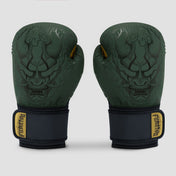 Fumetsu Oni Boxing Gloves Khaki/Black/Gold - front view
