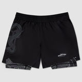 Black/Khaki Fumetsu Anaconda Dual Layer Fight Shorts   