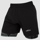 Black/Khaki Fumetsu Anaconda Dual Layer Fight Shorts   