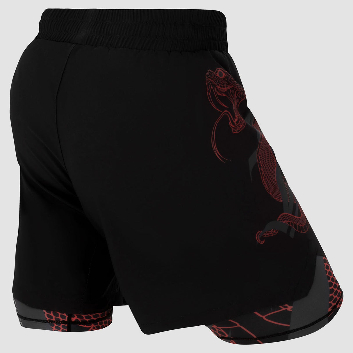 Fumetsu anaconda dubbele laag vecht shorts zwart/rood