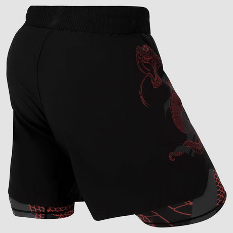 Fumetsu Anaconda Frauen Dual -Layer -Kampf Shorts schwarz/rot