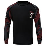 Fumetsu Anaconda Long Sleeve Rash Guard Black/Red