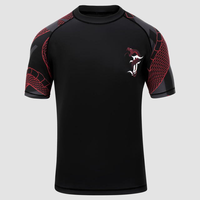 Black/Red Fumetsu Anaconda Short Sleeve Rash Guard   